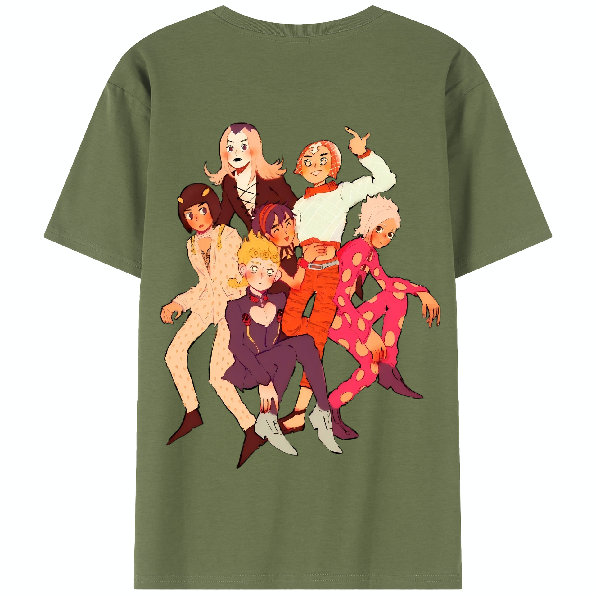 （画像用） ジョジョの奇妙な冒険 JoJo's Bizarre Adventure 綿100％半袖Tシャツ（背面プリント）